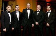 24 November 2006; At the 2006 Vodafone GAA All-Star Awards, from left, Jack O'Connor, Aidan O'Mahony, Kieran Donaghy, Sean Walsh, Chairman of the Kerry County Board, and Paul Galvin, all from Kerry. Citywest Hotel, Dublin. Picture credit: Brendan Moran / SPORTSFILE