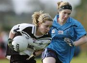26 November 2006; Ciara McAnespie, Emyvale, in action against Denise Tierney, Eadestown. Vhi Healthcare All-Ireland Ladies Senior Club Championship Final, Emyvale v Eadestown, Pairc Na nGael, Dromard, Co Longford. Picture credit: David Maher / SPORTSFILE