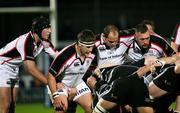 22 September 2006; Ulster forwards Stephen Ferris, Bryan Young, Rory Best, and Justin Fitzpatrick. Magners Celtic League 2006 - 2007, Ulster v Ospreys, Ravenhill, Belfast. Picture credit: Oliver McVeigh / SPORTSFILE