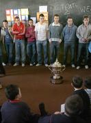 28 November 2006; Players from St Patrick's Athletic F.C. with the FAI Cup on a visit to St Michael's CBS, Inchicore, ahead of the FAI Carlsberg Senior Challenge Cup Final on 3rd December 2006. St Michael's CBS, Inchicore, Dublin. Picture credit: David Maher / SPORTSFILE