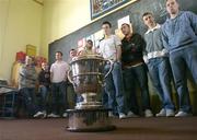 28 November 2006; Players from St Patrick's Athletic F.C. with the FAI Cup on a visit to St Michael's CBS, Inchicore, ahead of the FAI Carlsberg Senior Challenge Cup Final on 3rd December 2006. St Michael's CBS, Inchicore, Dublin. Picture credit: David Maher / SPORTSFILE