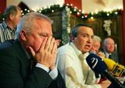 30 November 2006; Former Kerry and Westmeath manager Paidi O Se, left, and Michael McDonagh, Chairman, Clare Co. Board GAA, right, at a press conference where it was announced Mr. O Se will be the new Clare Senior Football Manager. Temple Gate Hotel, Ennis, Co. Clare. Picture credit: Kieran Clancy / SPORTSFILE