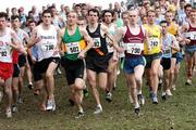 26 November 2006;The eventual winner Mark Christie, 790, and eventual second place Gareth Turnbull, 780 lead out the field at the start of the Mens race in the AAI National Inter Counties Cross Country Championship. Dungarvan, Co.Waterford. Picture credit: Tomas Greally / SPORTSFILE