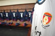 2 December 2006; The jersey of St.Patrick's Athletic's goalkeeper Barry Ryan, along with his team-mate's, in their dressing room, ahead of the FAI Carlsberg Senior Challenge Cup Final on Sunday, 3 December 2006. Lansdowne Road, Dublin. Picture credit: David Maher / SPORTSFILE