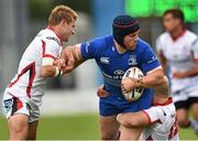 30 August 2014; Sean O'Brien, Leinster, is tackled by Stuart Olding and Paul Marshall, Ulster. Pre-Season Friendly, Leinster v Ulster. Tallaght Stadium, Tallaght, Co. Dublin. Picture credit: Matt Browne / SPORTSFILE