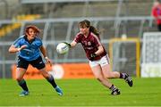 30 August 2014; Nicola Ward, Galway, in action against  Lindsay Peat. TG4 All-Ireland Ladies Football Senior Championship, Semi-Final, Dublin v Galway, Cusack Park, Mullingar, Co. Westmeath. Picture credit: Oliver McVeigh / SPORTSFILE