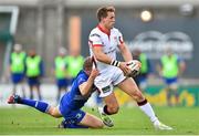30 August 2014; Craig Gilroy, Ulster, is tackled by Steve Crosbie, Leinster. Pre-Season Friendly, Leinster v Ulster. Tallaght Stadium, Tallaght, Co. Dublin. Picture credit: Ramsey Cardy / SPORTSFILE