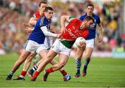 30 August 2014; Séamus O'Shea, Mayo, in action against Paul Geaney, Kerry. GAA Football All Ireland Senior Championship, Semi-Final Replay, Kerry v Mayo, Gaelic Grounds, Limerick. Picture credit: Barry Cregg / SPORTSFILE