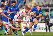 30 August 2014; Ian Madigan, Leinster, is tackled by Rory Scholes, Ulster. Pre-Season Friendly, Leinster v Ulster. Tallaght Stadium, Tallaght, Co. Dublin. Picture credit: Ramsey Cardy / SPORTSFILE