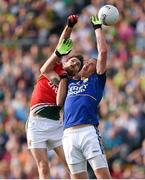 30 August 2014; Kieran Donaghy, Kerry, in action against Ger Cafferkey, Mayo. GAA Football All Ireland Senior Championship, Semi-Final Replay, Kerry v Mayo. Gaelic Grounds, Limerick. Picture credit: Stephen McCarthy / SPORTSFILE
