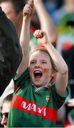 30 August 2014; A Mayo supporter celebrates a score. GAA Football All Ireland Senior Championship, Semi-Final Replay, Kerry v Mayo, Gaelic Grounds, Limerick. Picture credit: Dáire Brennan / SPORTSFILE