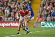 30 August 2014; Cillian O'Connor, Mayo, in action against Killian Young, Kerry. GAA Football All Ireland Senior Championship, Semi-Final Replay, Kerry v Mayo, Gaelic Grounds, Limerick. Picture credit: Barry Cregg / SPORTSFILE