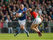 30 August 2014; Kieran Donaghy, Kerry, in action against Ger Cafferkey, Mayo. GAA Football All Ireland Senior Championship, Semi-Final Replay, Kerry v Mayo, Gaelic Grounds, Limerick. Picture credit: Dáire Brennan / SPORTSFILE