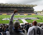 30 August 2014; Penn State fans cheer on their team following the opening kickoff. Croke Park Classic 2014, Penn State v University of Central Florida. Croke Park, Dublin. Picture credit: Cody Glenn / SPORTSFILE