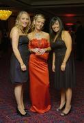 24 November 2006; At the 2006 Vodafone GAA All-Star Awards, from left, Fiona Waters, Colette Whelan, and Stephanie Power, all from Waterford. Citywest Hotel, Dublin. Picture credit: Brendan Moran / SPORTSFILE