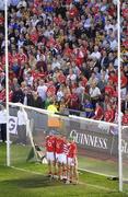 3 September 2006; Cork players, from left, Pat Mulcahy, Diarmuid O'Sullivan, Donal Og Cusack and Brian Murphy stand together for the National Anthem before the game. Guinness All-Ireland Senior Hurling Championship Final, Cork v Kilkenny, Croke Park, Dublin. Picture credit: Brendan Moran / SPORTSFILE