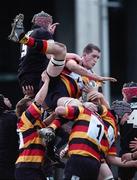 2 December 2006; Devon Toner, Lansdowne, wins the lineout from Robert Young, Ballymena. AIB League, Division 1, Lansdowne v Ballymena, Lansdowne Road, Dublin. Picture credit: Damien Eagers / SPORTSFILE