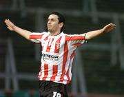3 December 2006; Mark Farren, Derry City, celebrates after scoring his side's first goal. FAI Carlsberg Senior Challenge Cup Final, Derry City v St Patrick's Athletic, Lansdowne Road, Dublin. Picture credit: David Maher / SPORTSFILE