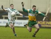 3 December 2006; Pauric O'Flynn, Moorefield, in action against Paraic Sullivan, Rhode. AIB Leinster Senior Club Football Championship Final, Moorefield v Rhode, O'Moore Park, Portlaoise, Co. Laois. Picture credit: Damien Eagers / SPORTSFILE