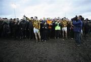 3 December 2006; Crossmaglen Rangers, players and supporters left Casement park in a field of Mud. AIB Ulster Club Senior Football Championship Final, Ballinderry v Crossmaglen Rangers, Casement Park, Belfast, Co. Antrim. Picture credit: Oliver McVeigh / SPORTSFILE