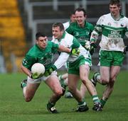 3 December 2006; Sean Rooney, Naomh Brid, in action against Ryan Conway, Greencastle. Ulster Club Junior Football Championship Final, Greencastle v Naomh Brid, Casement Park, Belfast, Co. Antrim. Picture credit: Oliver McVeigh / SPORTSFILE