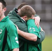 3 December 2006; Tears all round for Naomh Brid players and mentors. Ulster Club Junior Football Championship Final, Greencastle v Naomh Brid, Casement Park, Belfast, Co. Antrim. Picture credit: Oliver McVeigh / SPORTSFILE
