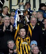 3 December 2006; Crossmaglen Rangers captain Oisin McConville lifts the Seamus McFerran cup after victory. AIB Ulster Club Senior Football Championship Final, Ballinderry v Crossmaglen Rangers, Casement Park, Belfast, Co. Antrim. Picture credit: Oliver McVeigh / SPORTSFILE