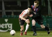 3 December 2006; Mark Farren, Derry City, in action against Stephen Quigley, St Patrick's Athletic. FAI Carlsberg Senior Challenge Cup Final, Derry City v St Patrick's Athletic, Lansdowne Road, Dublin. Picture credit: David Maher / SPORTSFILE