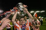3 December 2006; Derry City's Eddie McCallion celebrates at the end of the game. FAI Carlsberg Senior Challenge Cup Final, Derry City v St Patrick's Athletic, Lansdowne Road, Dublin. Picture credit: David Maher / SPORTSFILE