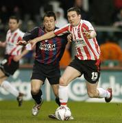 3 December 2006; Kevin Deery, Derry City, in action against John Frost, St Patrick's Athletic. FAI Carlsberg Senior Challenge Cup Final, Derry City v St Patrick's Athletic, Lansdowne Road, Dublin. Picture credit: David Maher / SPORTSFILE