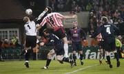 3 December 2006; Clive Delaney, Derry City, heads to score his side's second goal. FAI Carlsberg Senior Challenge Cup Final, Derry City v St Patrick's Athletic, Lansdowne Road, Dublin. Picture credit: Brian Lawless / SPORTSFILE