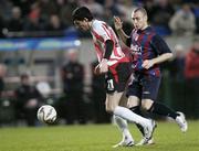 3 December 2006; Killian Brennan, Derry City, in action against Mark Quigley, St Patrick's Athletic. FAI Carlsberg Senior Challenge Cup Final, Derry City v St Patrick's Athletic, Lansdowne Road, Dublin. Picture credit: Brian Lawless / SPORTSFILE