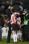 3 December 2006; Derry City manager Stephen Kenny celebrates with Gareth McGlynn after the match. FAI Carlsberg Senior Challenge Cup Final, Derry City v St Patrick's Athletic, Lansdowne Road, Dublin. Picture credit: Brian Lawless / SPORTSFILE