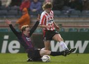 3 December 2006; Patrick McCourt, Derry City, in action against Stephen Quigley, St Patrick's Athletic. FAI Carlsberg Senior Challenge Cup Final, Derry City v St Patrick's Athletic, Lansdowne Road, Dublin. Picture credit: Brian Lawless / SPORTSFILE