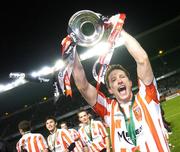3 December 2006; Derry City's Barry Molloy celebrates with the cup. FAI Carlsberg Senior Challenge Cup Final, Derry City v St Patrick's Athletic, Lansdowne Road, Dublin. Picture credit: Brian Lawless / SPORTSFILE