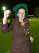 2 December 2006; Sarah Ruane, from Foxford, shows her support before the match. Women's FAI Senior Cup Final, UCD v Mayo League, Richmond Park, Dublin. Picture credit: Damien Eagers / SPORTSFILE