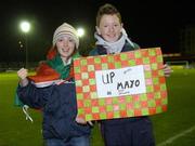 2 December 2006; Rebecca Mills and Ryan Gallagher, from Belmullet, show their support before the match. Women's FAI Senior Cup Final, UCD v Mayo League, Richmond Park, Dublin. Picture credit: Damien Eagers / SPORTSFILE