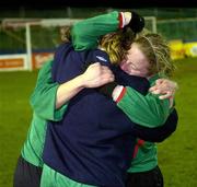 2 December 2006; Emma Mullin, Mayo League, celebrates with her team-mates after victory. Women's FAI Senior Cup Final, UCD v Mayo League, Richmond Park, Dublin. Picture credit: Damien Eagers / SPORTSFILE