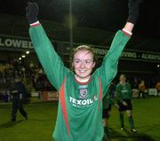 2 December 2006; Aoife Herbert, Mayo League, celebrates victory. Women's FAI Senior Cup Final, UCD v Mayo League, Richmond Park, Dublin. Picture credit: Damien Eagers / SPORTSFILE