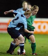 2 December 2006; Emma Mullin, Mayo League, in action against Nicola Sinnott, UCD. Women's FAI Senior Cup Final, UCD v Mayo League, Richmond Park, Dublin. Picture credit: Damien Eagers / SPORTSFILE