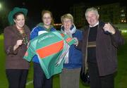 2 December 2006; Maura and Martin Ruane with daughters Sarah, left, and Irene, from Foxford, show their support before the match. Women's FAI Senior Cup Final, UCD v Mayo League, Richmond Park, Dublin. Picture credit: Damien Eagers / SPORTSFILE