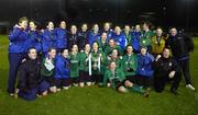 2 December 2006; The Mayo League squad and management celebrate with the cup. Women's FAI Senior Cup Final, UCD v Mayo League, Richmond Park, Dublin. Picture credit: Damien Eagers / SPORTSFILE