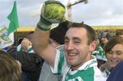 3 December 2006; Kenny Duane, Moorefield captain, celebrates victory. AIB Leinster Senior Club Football Championship Final, Moorefield v Rhode, O'Moore Park, Portlaoise, Co. Laois. Picture credit: Damien Eagers / SPORTSFILE