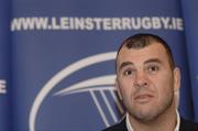 6 December 2006; Leinster coach Michael Cheika during a Leinster Rugby press conference ahead of their Heineken Cup game against Agen. Wesley Bar, Donnybrook, Dublin. Picture credit: Brian Lawless / SPORTSFILE