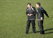 6 December 2006; Director of Ulster Rugby, Mark McCall, with David Humphreys during Ulster rugby squad training. Newforge Country Club, Belfast, Co. Antrim. Picture credit: Oliver McVeigh / SPORTSFILE