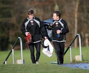 6 December 2006; Paul Steinmetz and David Humphreys, during Ulster rugby squad training. Newforge Country Club, Belfast, Co. Antrim. Picture credit: Oliver McVeigh / SPORTSFILE