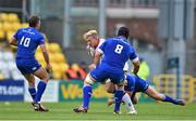 30 August 2014; Stuart Olding, Ulster, is tackled by Steve Crosbie, supported by Jimmy Gopperth, left, and Sean O'Brien, Leinster. Pre-Season Friendly, Leinster v Ulster. Tallaght Stadium, Tallaght, Co. Dublin. Picture credit: Ramsey Cardy / SPORTSFILE