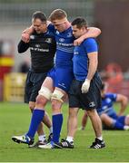 30 August 2014; Leinster's Dan Leavy leaves the field with an injury. Pre-Season Friendly, Leinster v Ulster. Tallaght Stadium, Tallaght, Co. Dublin. Picture credit: Ramsey Cardy / SPORTSFILE