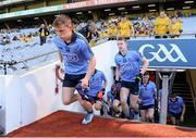 31 August 2014; The Dublin team run onto the pitch ahead of the game. Electric Ireland GAA Football All-Ireland Minor Championship, Semi-Final, Dublin v Donegal, Croke Park, Dublin. Picture credit: Brendan Moran / SPORTSFILE