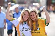 31 August 2014; Michelle Boylan and Angeline Hegarty, from Glentees, Co. Donegal, ahead of the game. GAA Football All Ireland Senior Championship Semi-Final, Dublin v Donegal, Croke Park, Dublin. Picture credit: Stephen McCarthy / SPORTSFILE